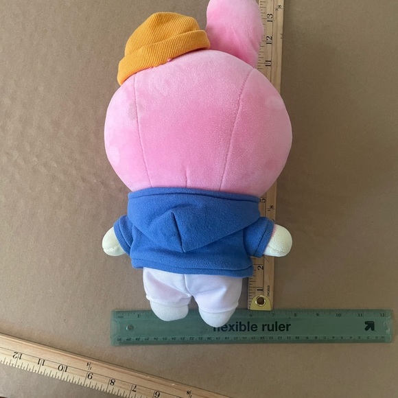 BT21 COOKY Street Mood Standing Doll K-POP Blue Hoodie and Yellow Hat beanie - Picture 12 of 13